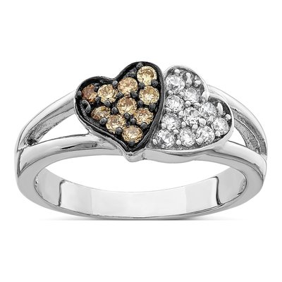 Sterling Silver CZ Heart Ring