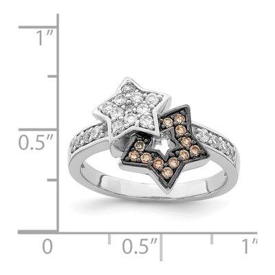 Sterling Silver CZ Star Ring – view 5