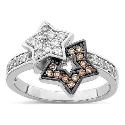 Sterling Silver CZ Star Ring