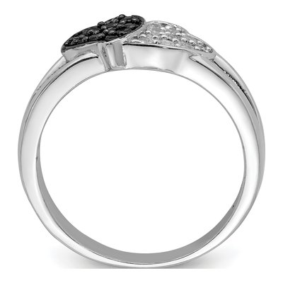 Sterling Silver CZ Heart Ring – view 3
