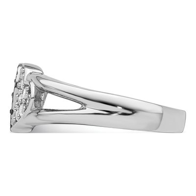Sterling Silver CZ Heart Ring – view 4
