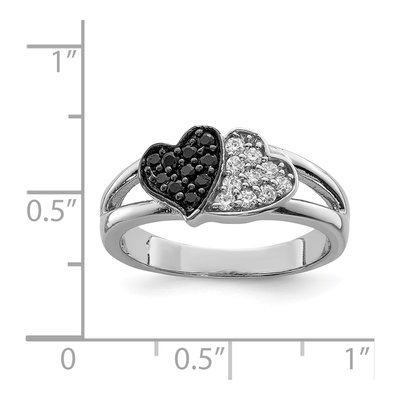 Sterling Silver CZ Heart Ring – view 5