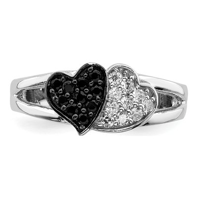 Sterling Silver CZ Heart Ring – view 6