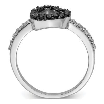 Sterling Silver CZ Heart Ring – view 3