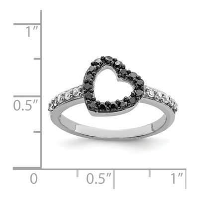 Sterling Silver CZ Heart Ring – view 4