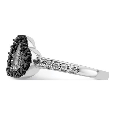 Sterling Silver CZ Heart Ring – view 5