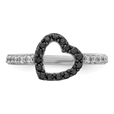 Sterling Silver CZ Heart Ring – view 6