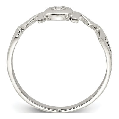 Sterling Silver CZ Mom Ring – view 3
