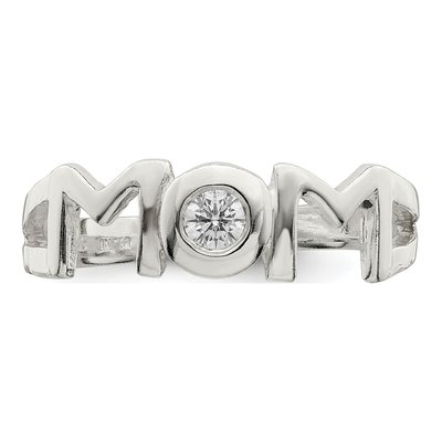 Sterling Silver CZ Mom Ring – view 6