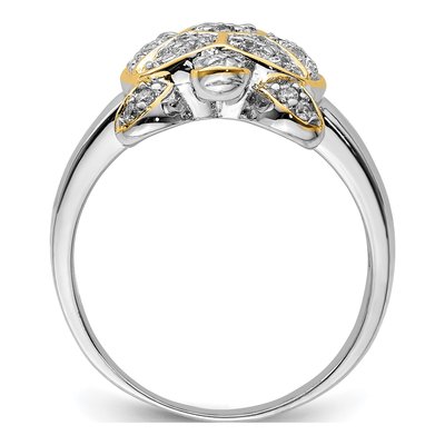 Sterling Silver CZ Turtle Ring – view 3