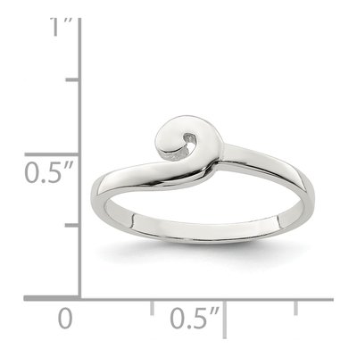 Sterling Silver Swirl Ring – view 4