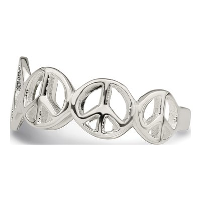Sterling Silver Peace Ring – view 4