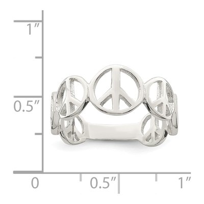 Sterling Silver Peace Ring – view 5