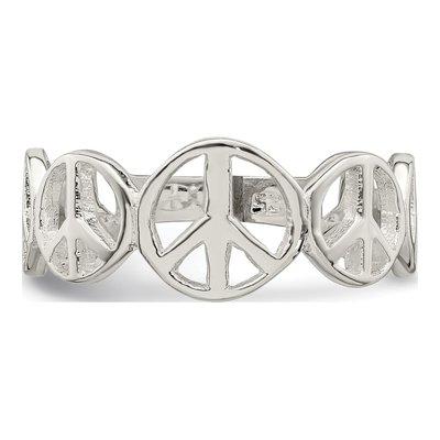 Sterling Silver Peace Ring – view 6