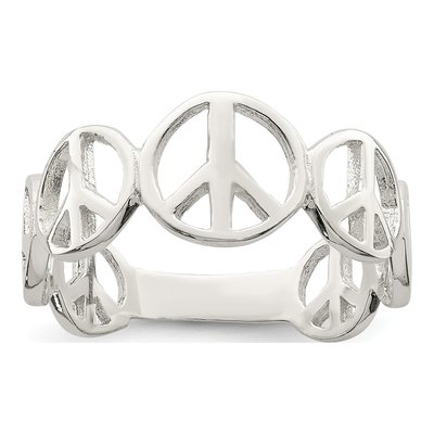 Sterling Silver Peace Ring