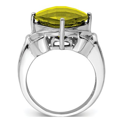 Sterling Silver Lemon Quartz Lemon Ring – view 2