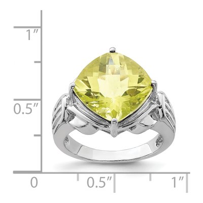 Sterling Silver Lemon Quartz Lemon Ring – view 4