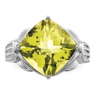 Sterling Silver Lemon Quartz Lemon Ring – view 5