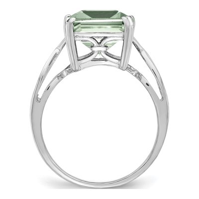 Sterling Silver Green Quartz Ring – view 3