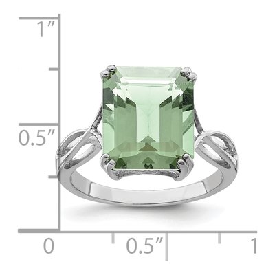 Sterling Silver Green Quartz Ring – view 4
