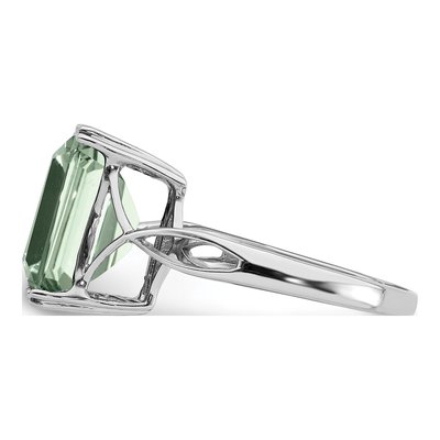 Sterling Silver Green Quartz Ring – view 5