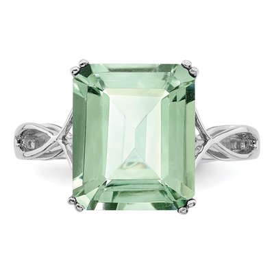 Sterling Silver Green Quartz Ring – view 6
