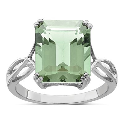 Sterling Silver Green Quartz Ring
