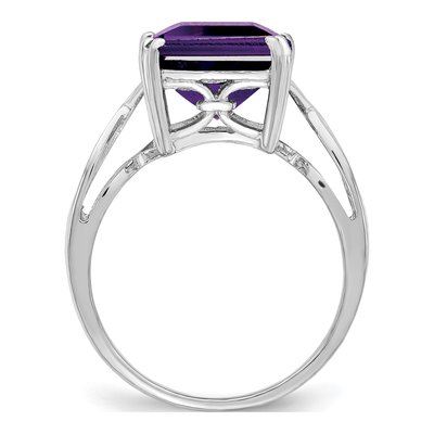 Sterling Silver Amethyst Octagon Ring – view 2