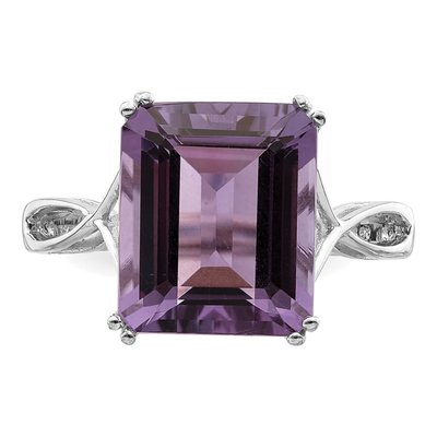 Sterling Silver Amethyst Octagon Ring – view 5