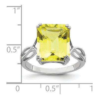 Sterling Silver Lemon Quartz Lemon Ring – view 3
