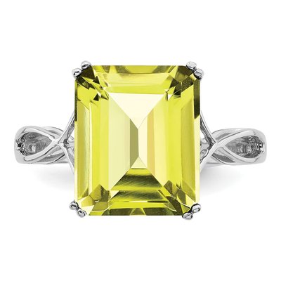 Sterling Silver Lemon Quartz Lemon Ring – view 5