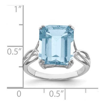 Sterling Silver Sky Blue Topaz Ring – view 3