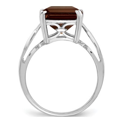 Sterling Silver Smoky Quartz Octagon Ring | 5.4 ct – view 3