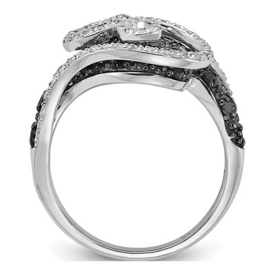 Sterling Silver 1 ct tw Diamond Swirl Ring – view 2