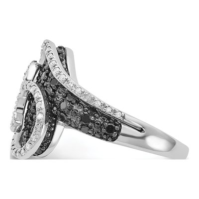 Sterling Silver 1 ct tw Diamond Swirl Ring – view 3