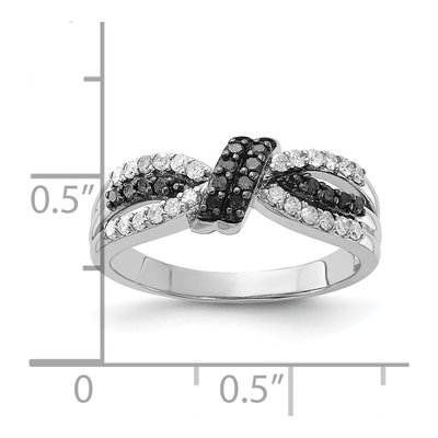 Sterling Silver 0.32 ct tw Diamond Knot Ring – view 5