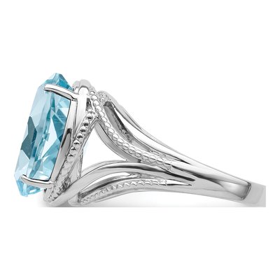 Sterling Silver Sky Blue Topaz Ring – view 4