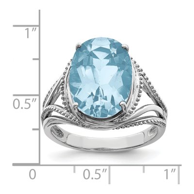 Sterling Silver Sky Blue Topaz Ring – view 5