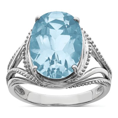 Sterling Silver Sky Blue Topaz Ring