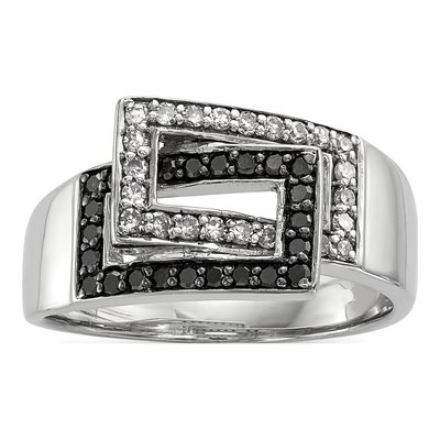 Sterling Silver 0.45 ct tw Diamond Ring