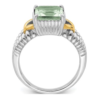 Sterling Silver Green Quartz Ring – view 3