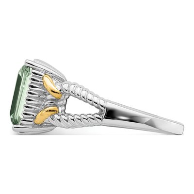 Sterling Silver Green Quartz Ring – view 4