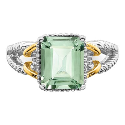Sterling Silver Green Quartz Ring – view 5