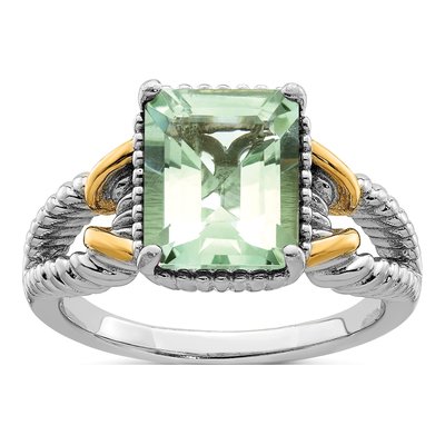 Sterling Silver Green Quartz Ring