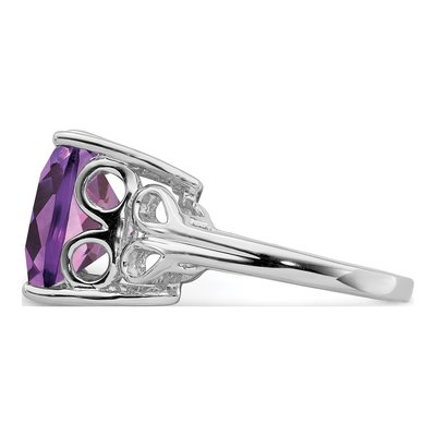 Sterling Silver Amethyst Ring – view 4