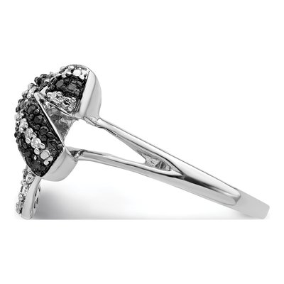Sterling Silver 1/3 ct tw Diamond Bow Ring – view 4