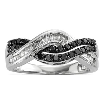 Sterling Silver 1/2 ct tw Diamond Ring