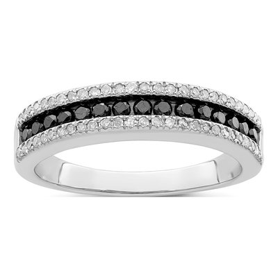 Sterling Silver 0.52 ct tw Diamond Ring