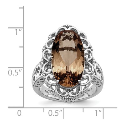 Sterling Silver Smoky Quartz Ring – view 3