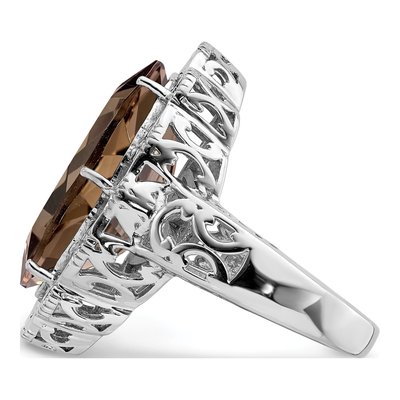 Sterling Silver Smoky Quartz Ring – view 4